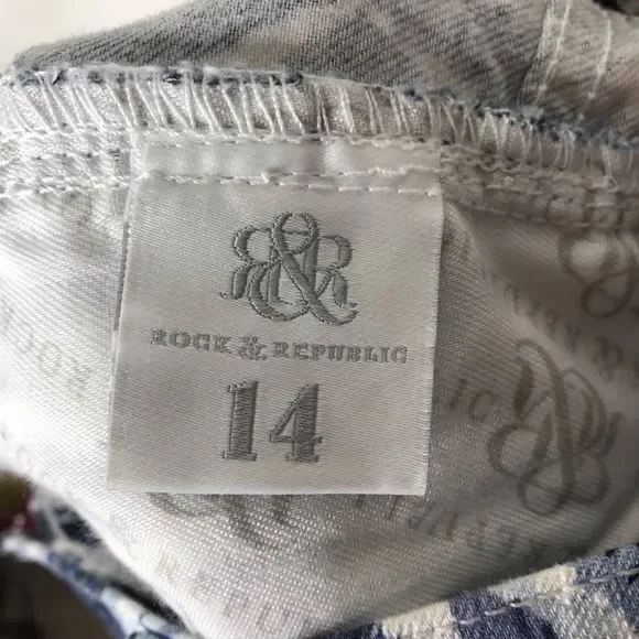 Rock & Republic Lolita Tribal Blue Demin Shorts - Picture 6 of 6